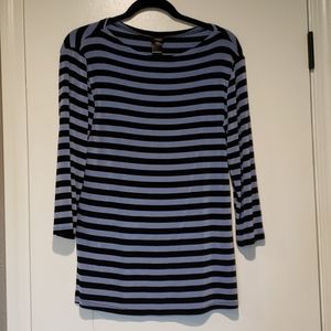 Fiore blue and black stretchy top